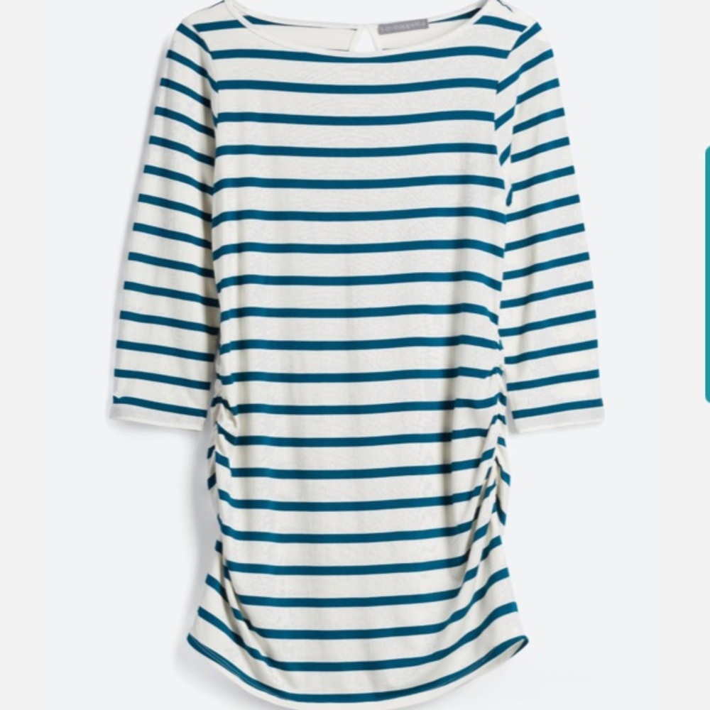 Stitch Fix 3/4 Sleeve Striped Maternity Top
